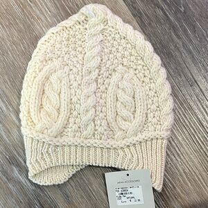 Blarney woolen mills kids cream merino wool hat OS NWT